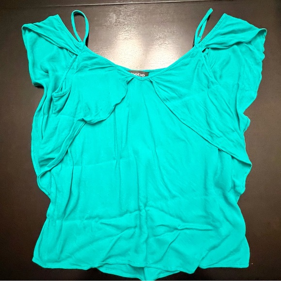 Bebe ruffled top (M) - Picture 3 of 5